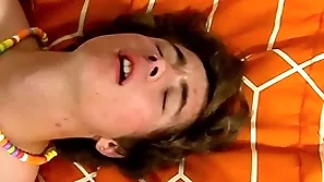 Twink moans as his steady old-fashioned smashes his asshole bareback