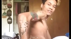 Asian little shaver self fist