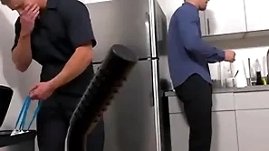 Janitor barebacked unconnected with chief honcho in the office