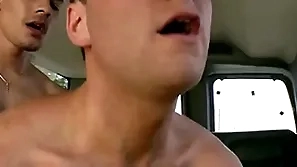 Bait bus - straight bait ethan slade slides into logan ryder's elated ass