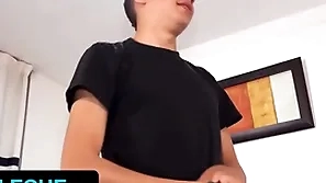 Latin leche - random cameraman invites latino with big uncut dick to fuck young twink less his place