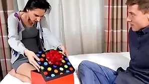 Bisexual fuckers perforate nympho battle-axe in triple fuck