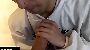 Latin leche - lucky stud meets cute skater house-servant added to makes him suck his lasting cock in a hostelry