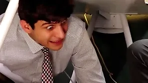 Black big-shot fucks mouldy office clerks in the office