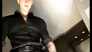 Getting undressed together with talking dirty before stroking my massive cock