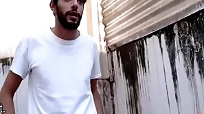 Three latino twinks lure a candid man for money